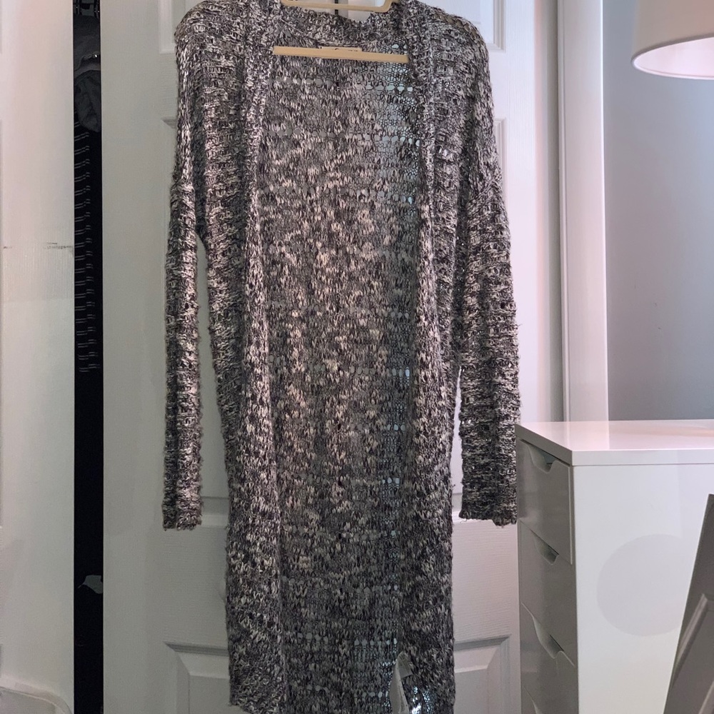 Hollister Long Gray Knitted Cardigan